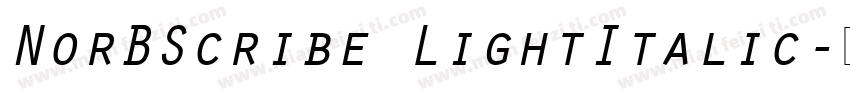 NorBScribe LightItalic字体转换